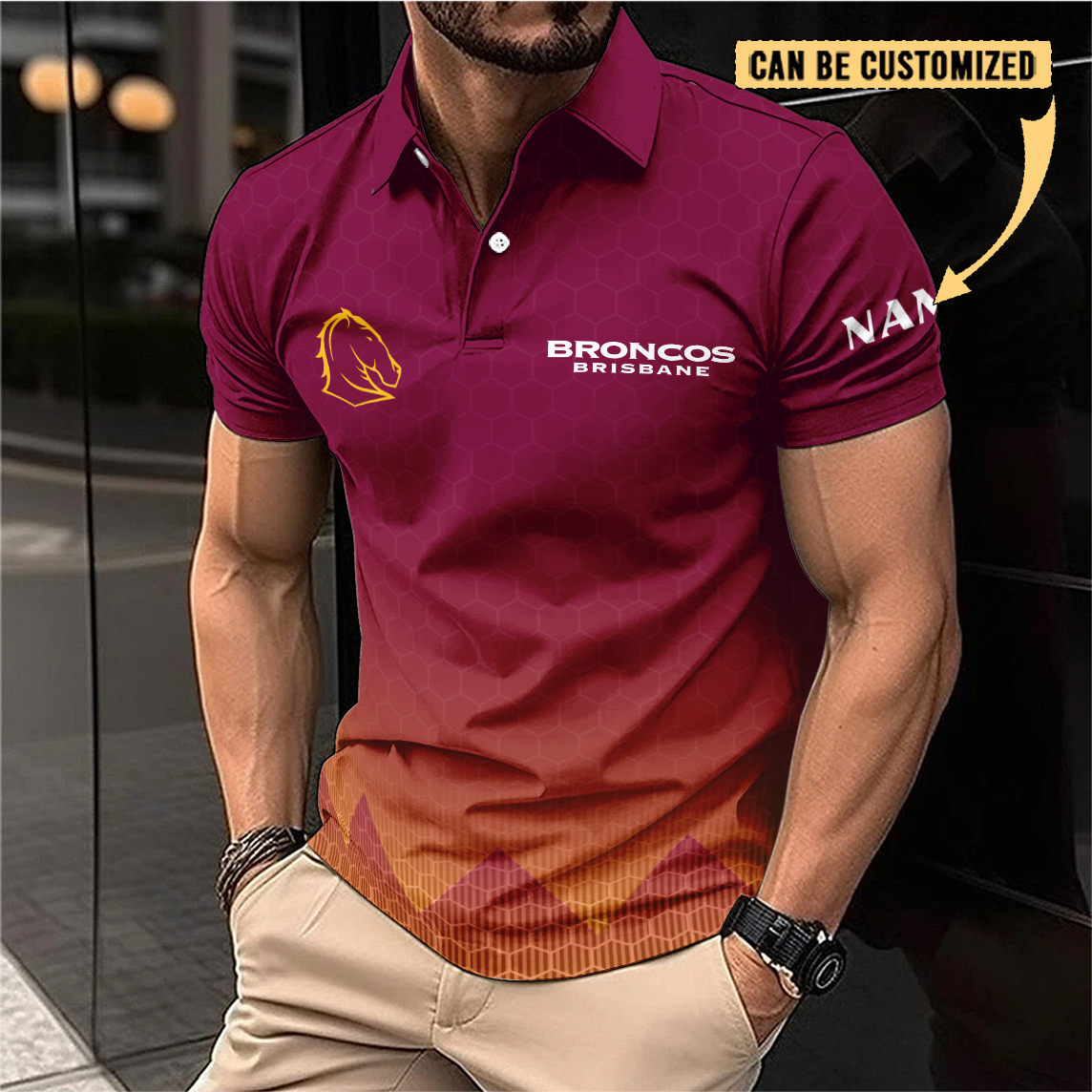 Auspiritmerch Brisbane Broncos Personalized Polo Shirt Gift For Fans