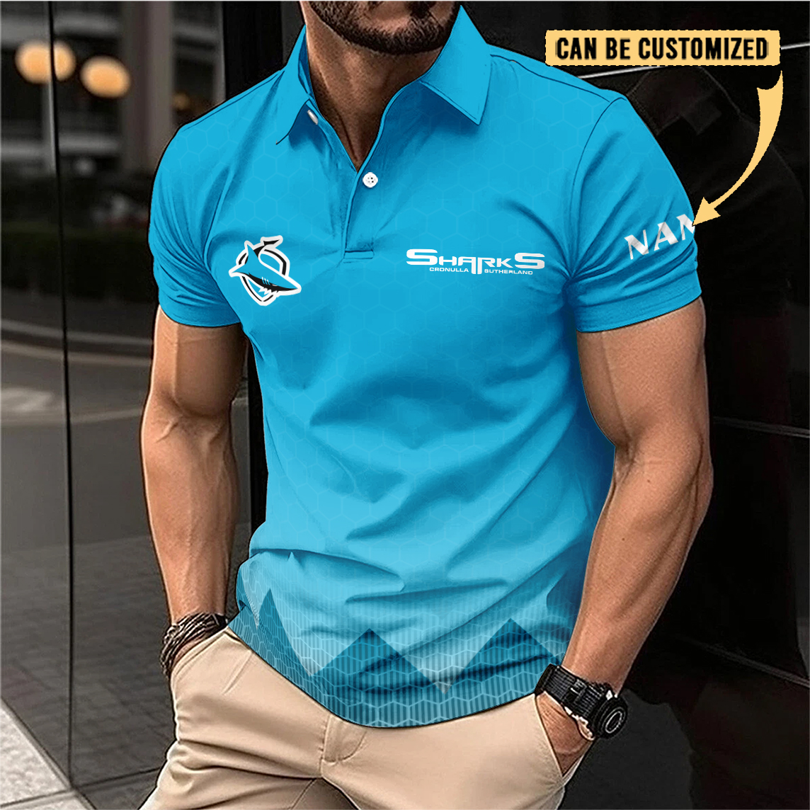 Auspiritmerch Cronulla-Sutherland Sharks Personalized Polo Shirt Gift For Fans