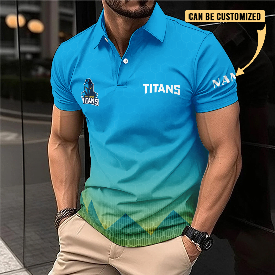 Auspiritmerch Gold Coast Titans Personalized Polo Shirt Gift For Fans
