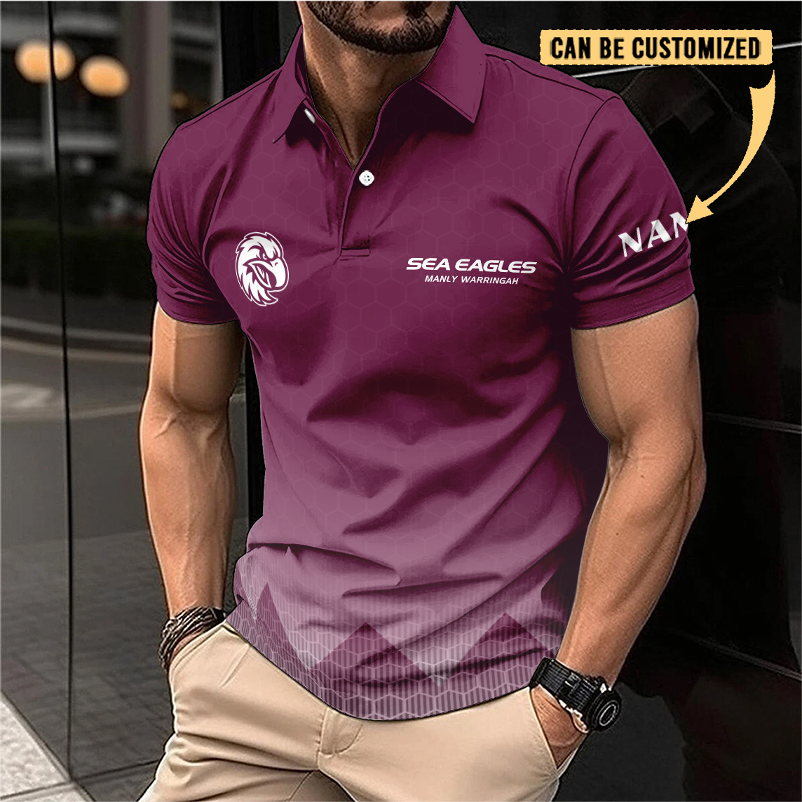 Auspiritmerch Manly Warringah Sea Eagles Personalized Polo Shirt Gift For Fans
