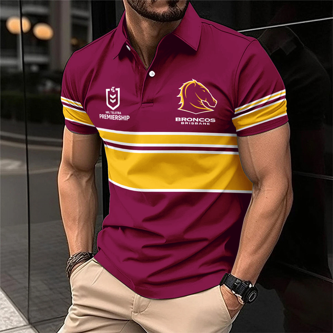 Auspiritmerch Brisbane Broncos Personalized Polo Shirt Gift For Fans