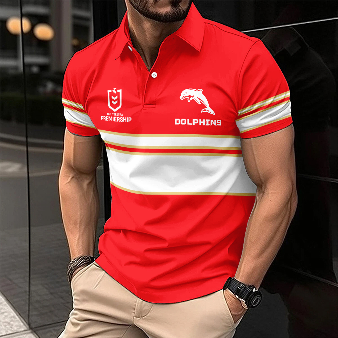 Auspiritmerch Dolphins Personalized Polo Shirt Gift For Fans