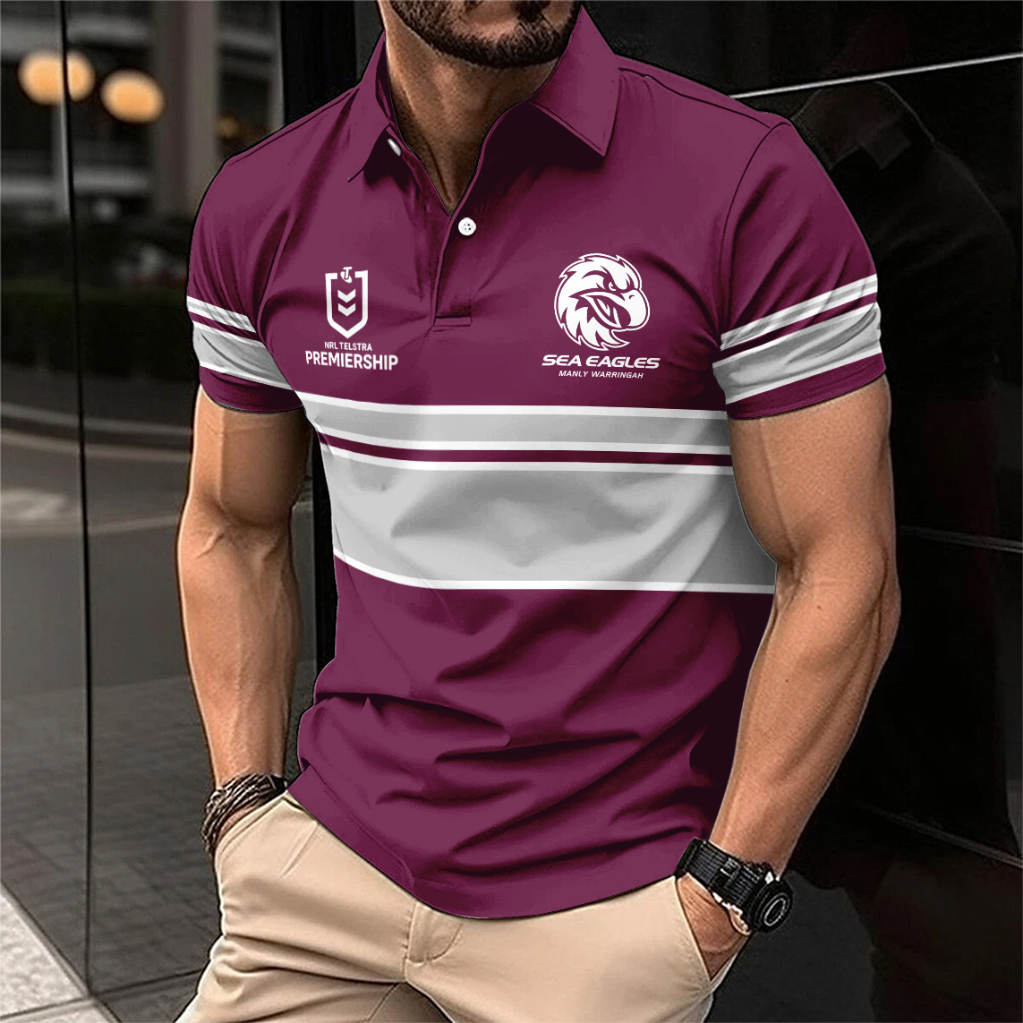 Auspiritmerch Manly Warringah Sea Eagles Personalized Polo Shirt Gift For Fans