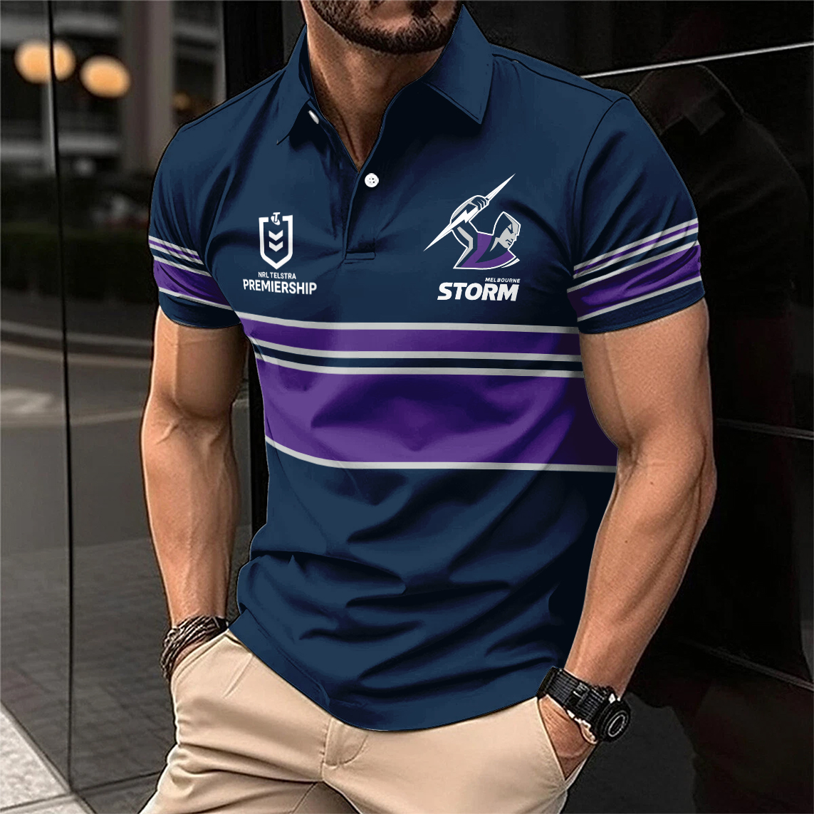 Auspiritmerch Melbourne Storm Personalized Polo Shirt Gift For Fans