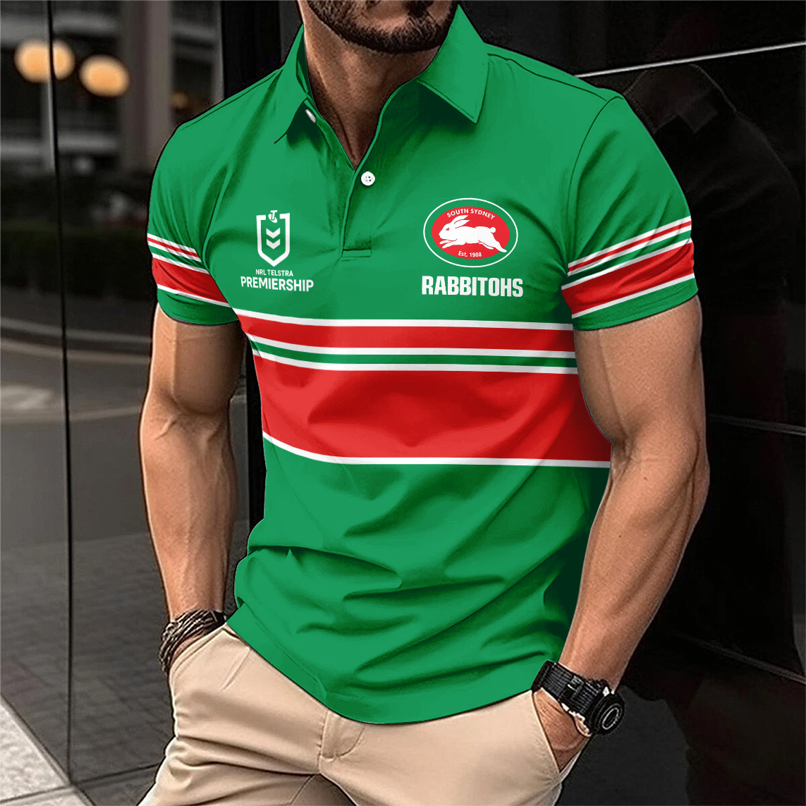 Auspiritmerch South Sydney Rabbitohs Personalized Polo Shirt Gift For Fans