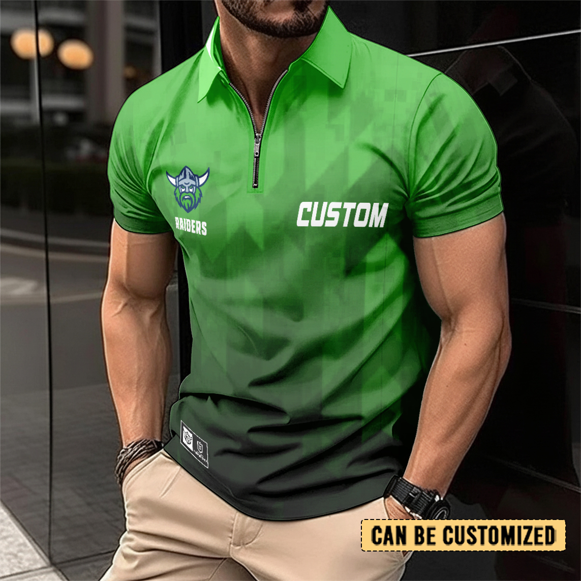 Auspiritmerch Canberra Raiders Personalized Zip Polo Shirt Gift For Fans
