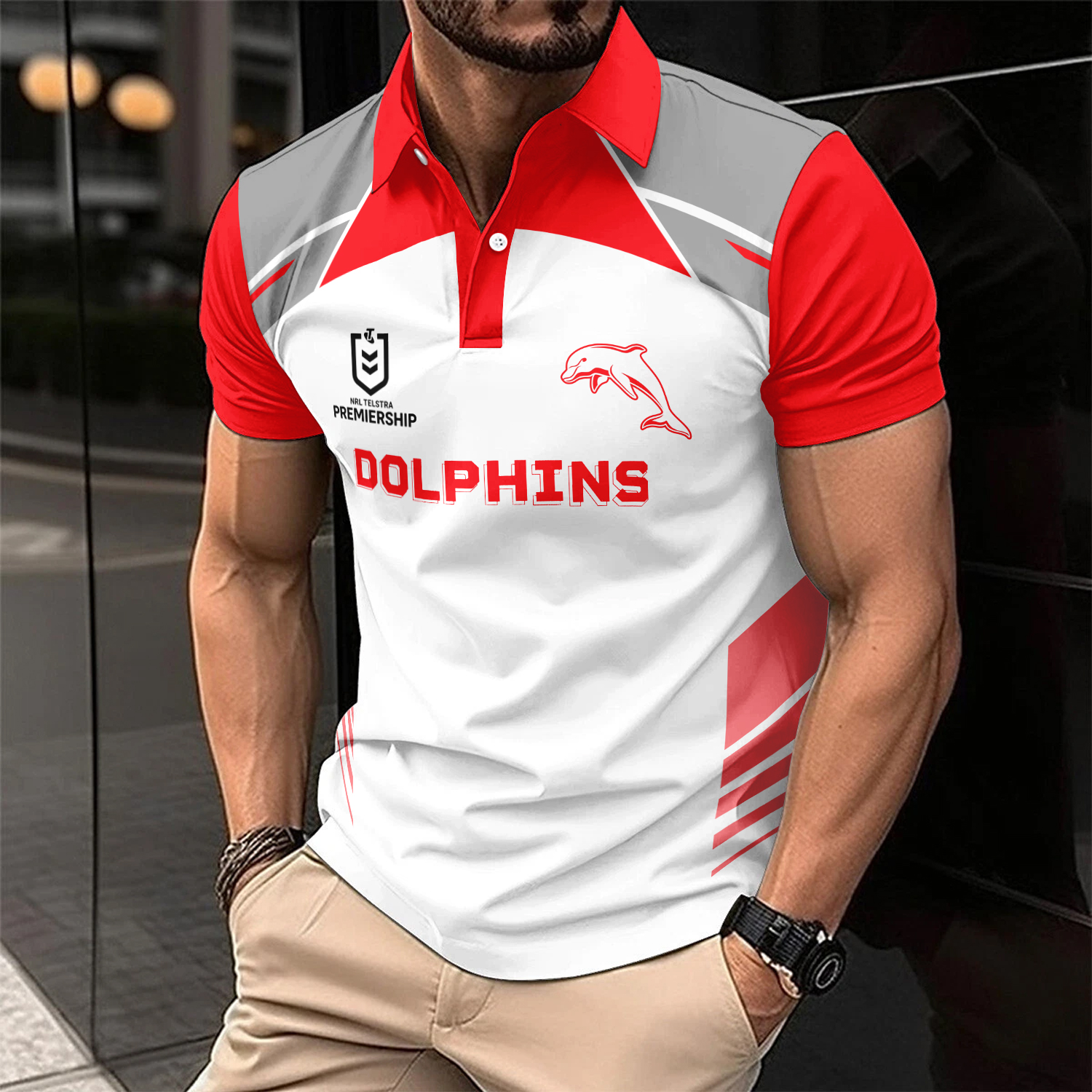 Auspiritmerch Dolphins Personalized Polo Shirt Gift For Fans