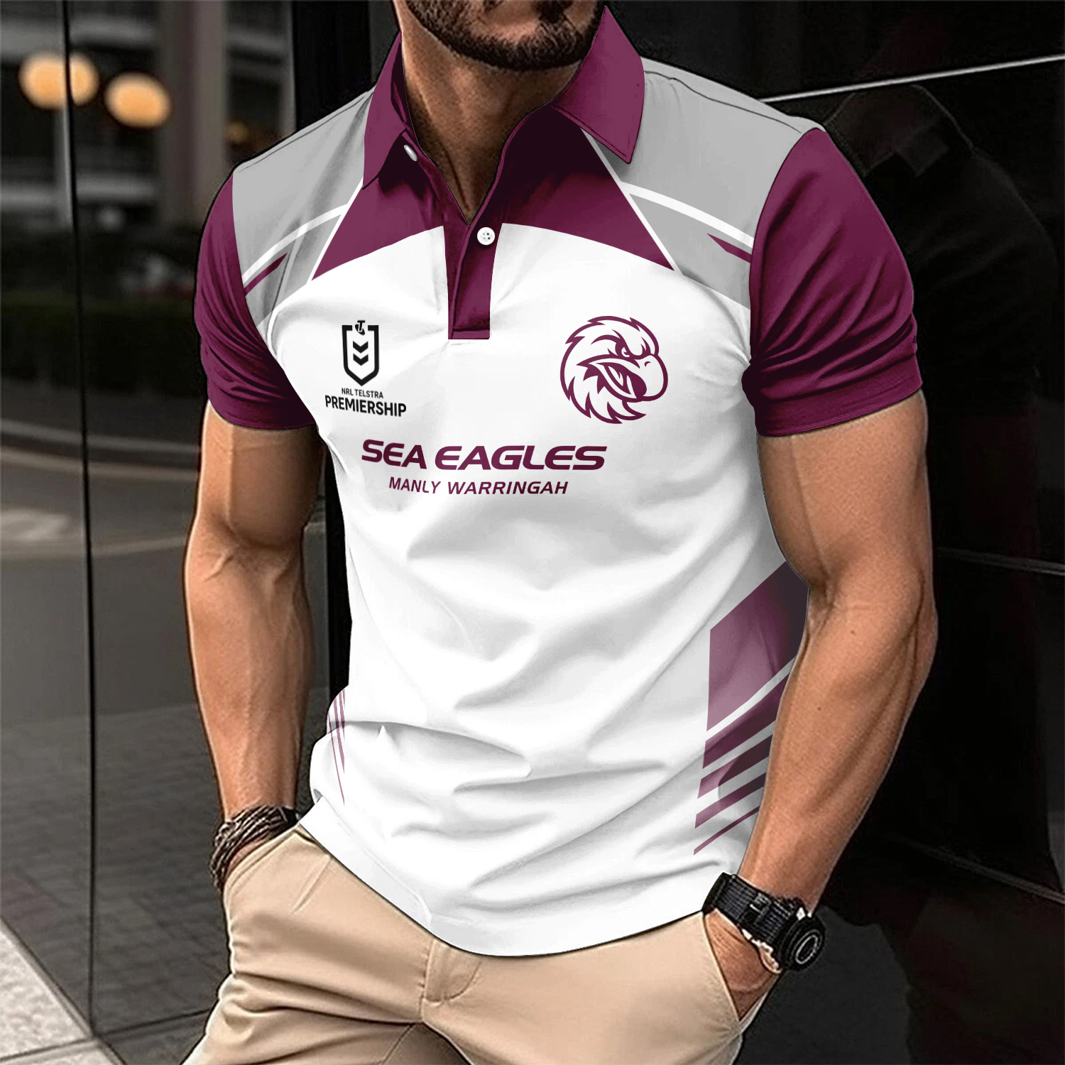 Auspiritmerch Manly Warringah Sea Eagles Personalized Polo Shirt Gift For Fans