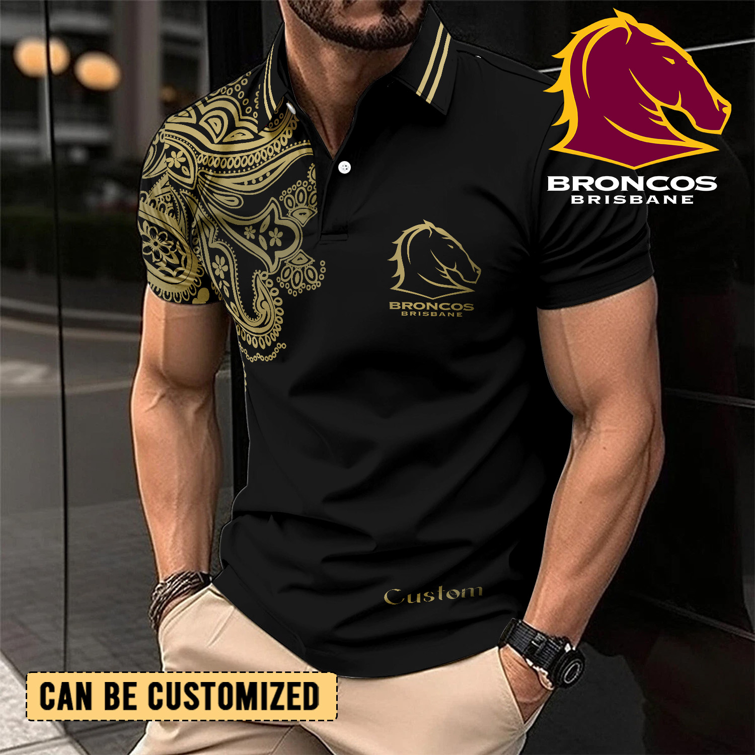 Auspiritmerch Brisbane Broncos Personalized Polo Shirt Gift For Fans