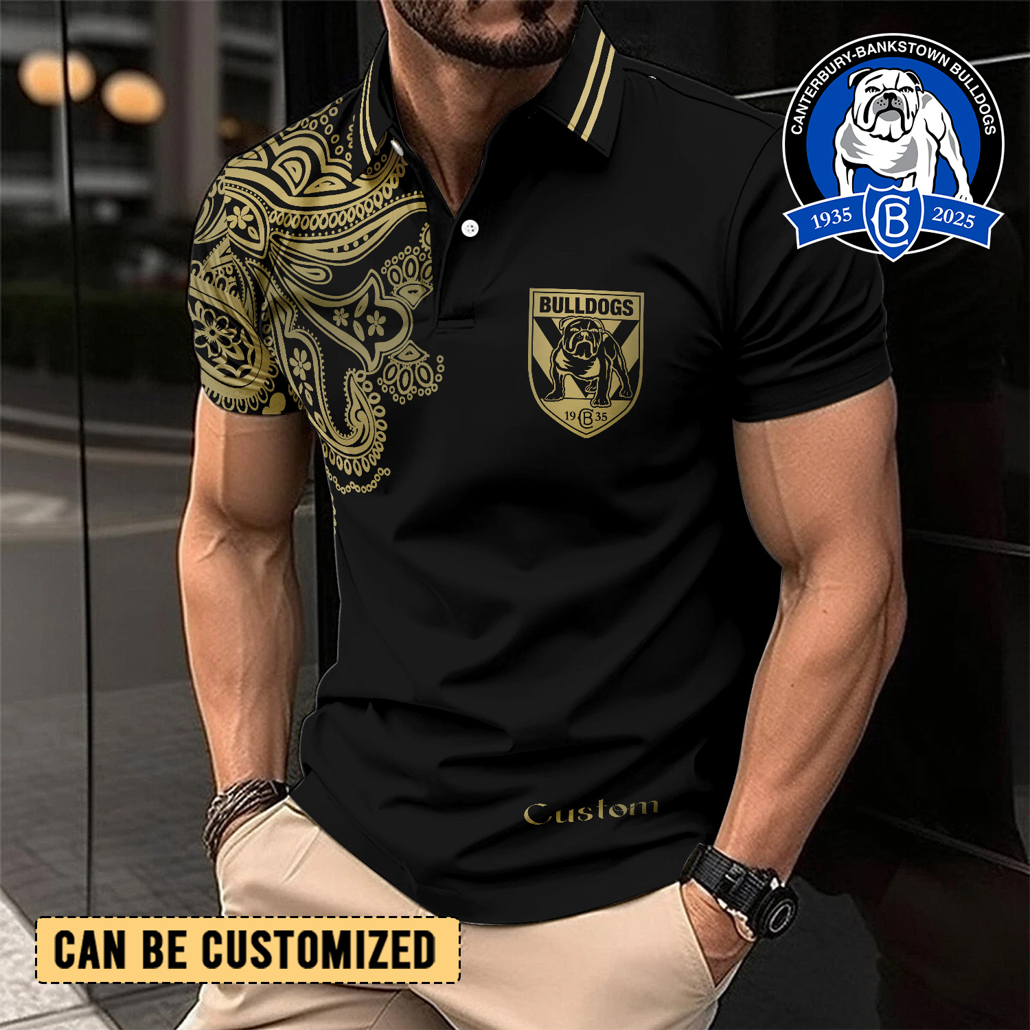 Auspiritmerch Canterbury-Bankstown Bulldogs Personalized Polo Shirt Gift For Fans