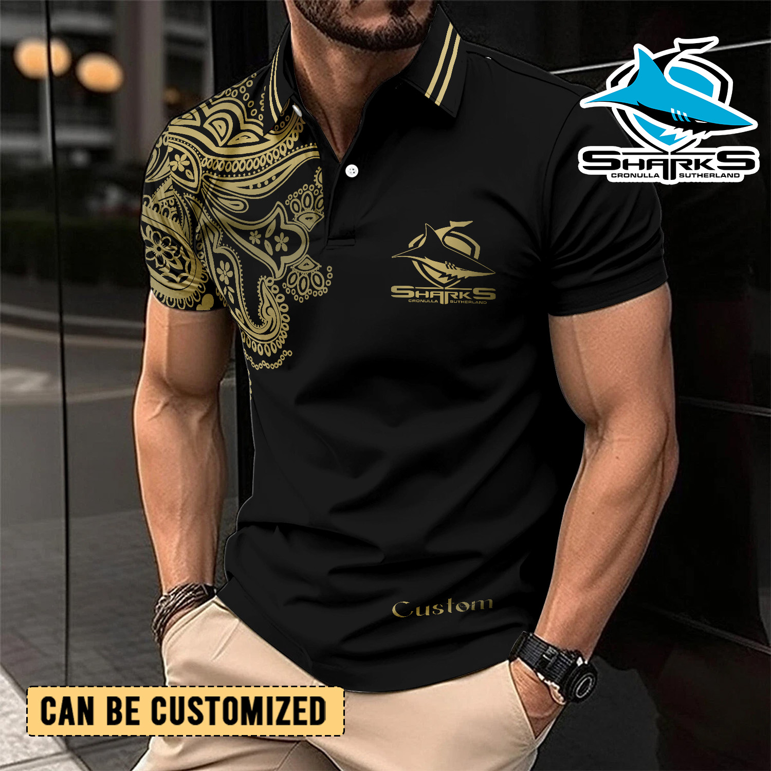 Auspiritmerch Cronulla-Sutherland Sharks Personalized Polo Shirt Gift For Fans