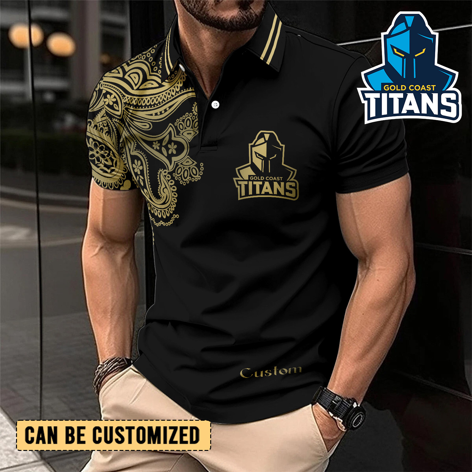 Auspiritmerch Gold Coast Titans Personalized Polo Shirt Gift For Fans
