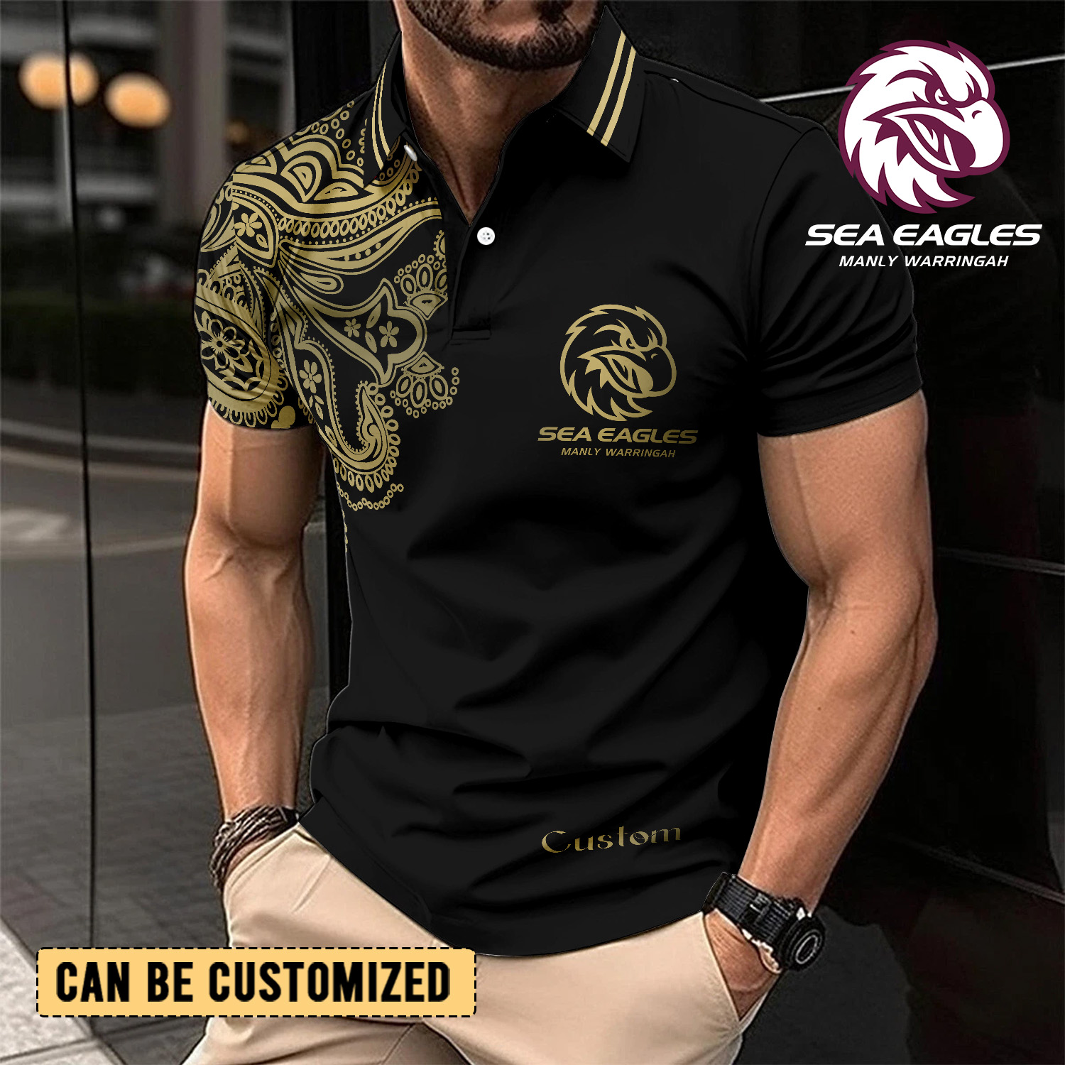 Auspiritmerch Manly Warringah Sea Eagles Personalized Polo Shirt Gift For Fans