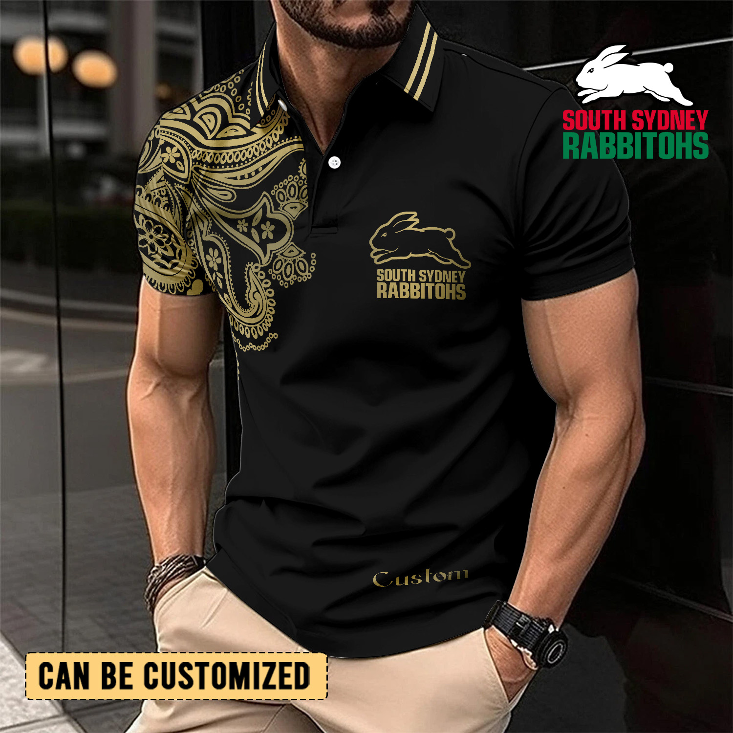 Auspiritmerch South Sydney Rabbitohs Personalized Polo Shirt Gift For Fans