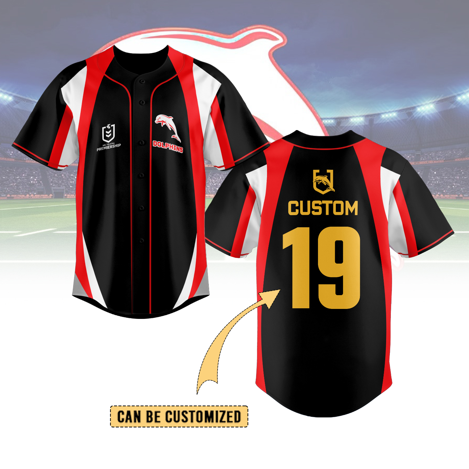 Auspiritmerch Dolphins Personalized Baseball Jersey Gifts For Fans