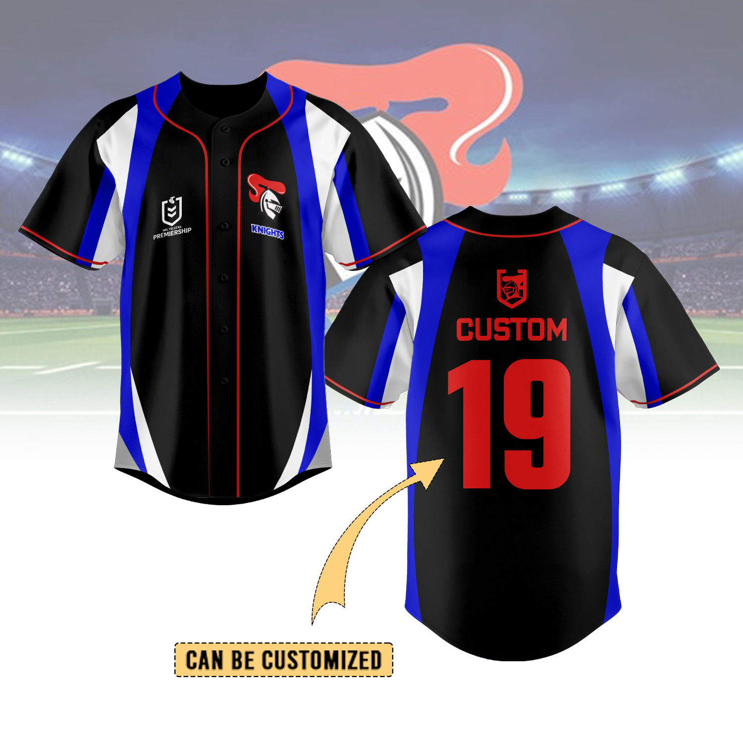 Auspiritmerch Newcastle Knights Personalized Baseball Jersey Gifts For Fans