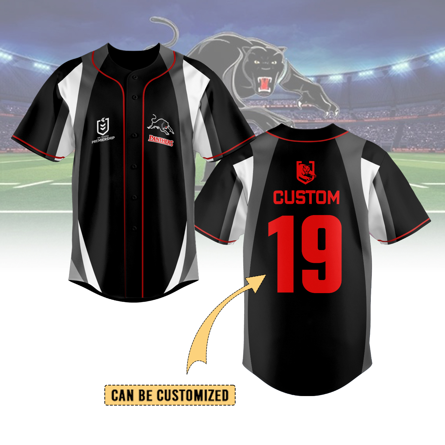 Auspiritmerch Penrith Panthers Personalized Baseball Jersey Gifts For Fans