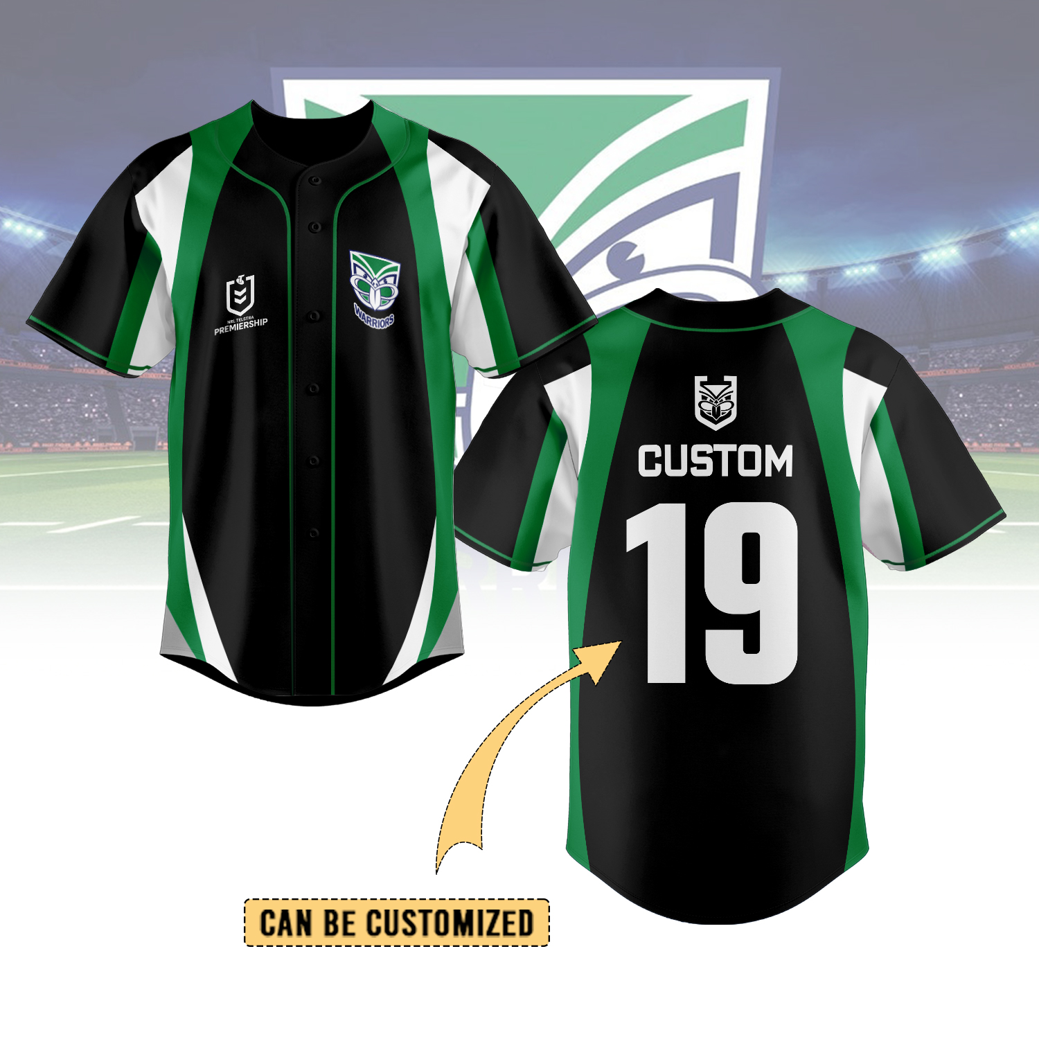 Auspiritmerch New Zealand Warriors Personalized Baseball Jersey Gifts For Fans