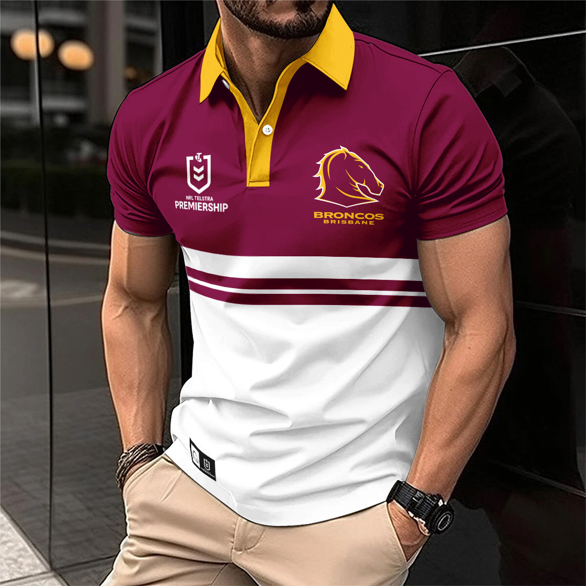 Auspiritmerch Brisbane Broncos Personalized Polo Shirt Gift For Fans