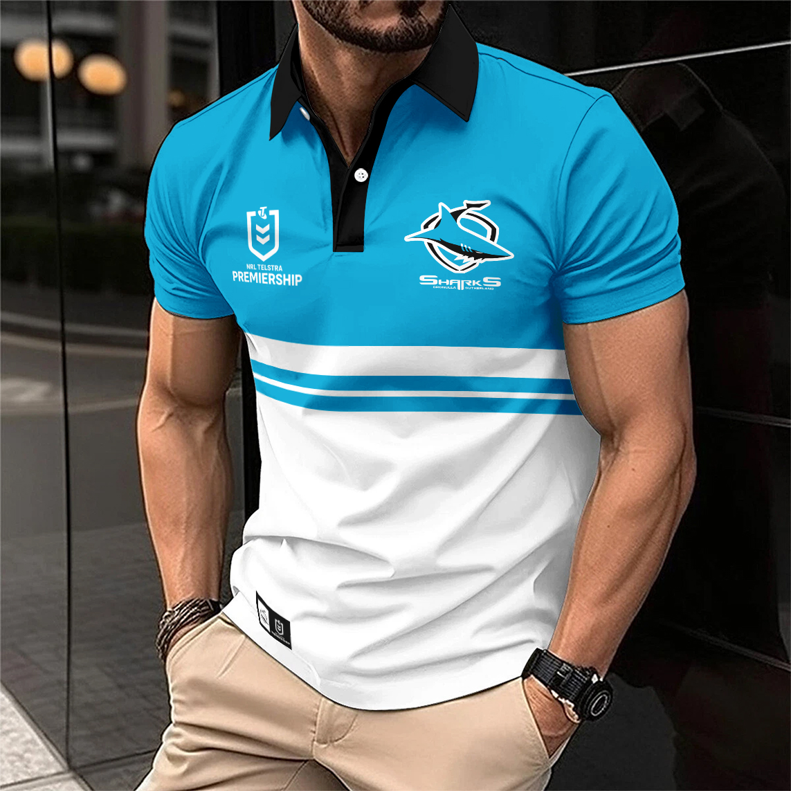 Auspiritmerch Cronulla-Sutherland Sharks Personalized Polo Shirt Gift For Fans