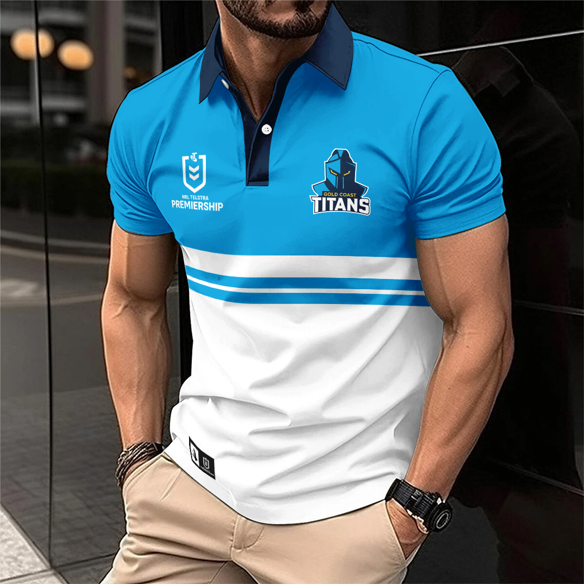 Auspiritmerch Gold Coast Titans Personalized Polo Shirt Gift For Fans