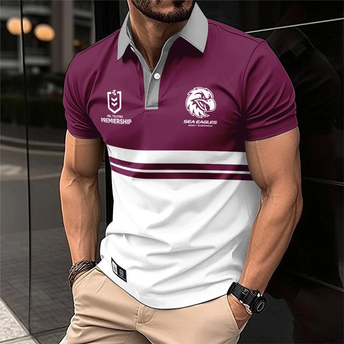 Auspiritmerch Manly Warringah Sea Eagles Personalized Polo Shirt Gift For Fans
