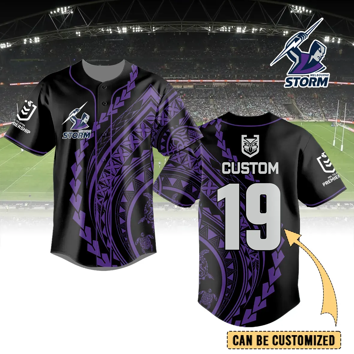 Auspiritmerch Melbourne Storm Personalized Baseball Jersey Gifts For Fans