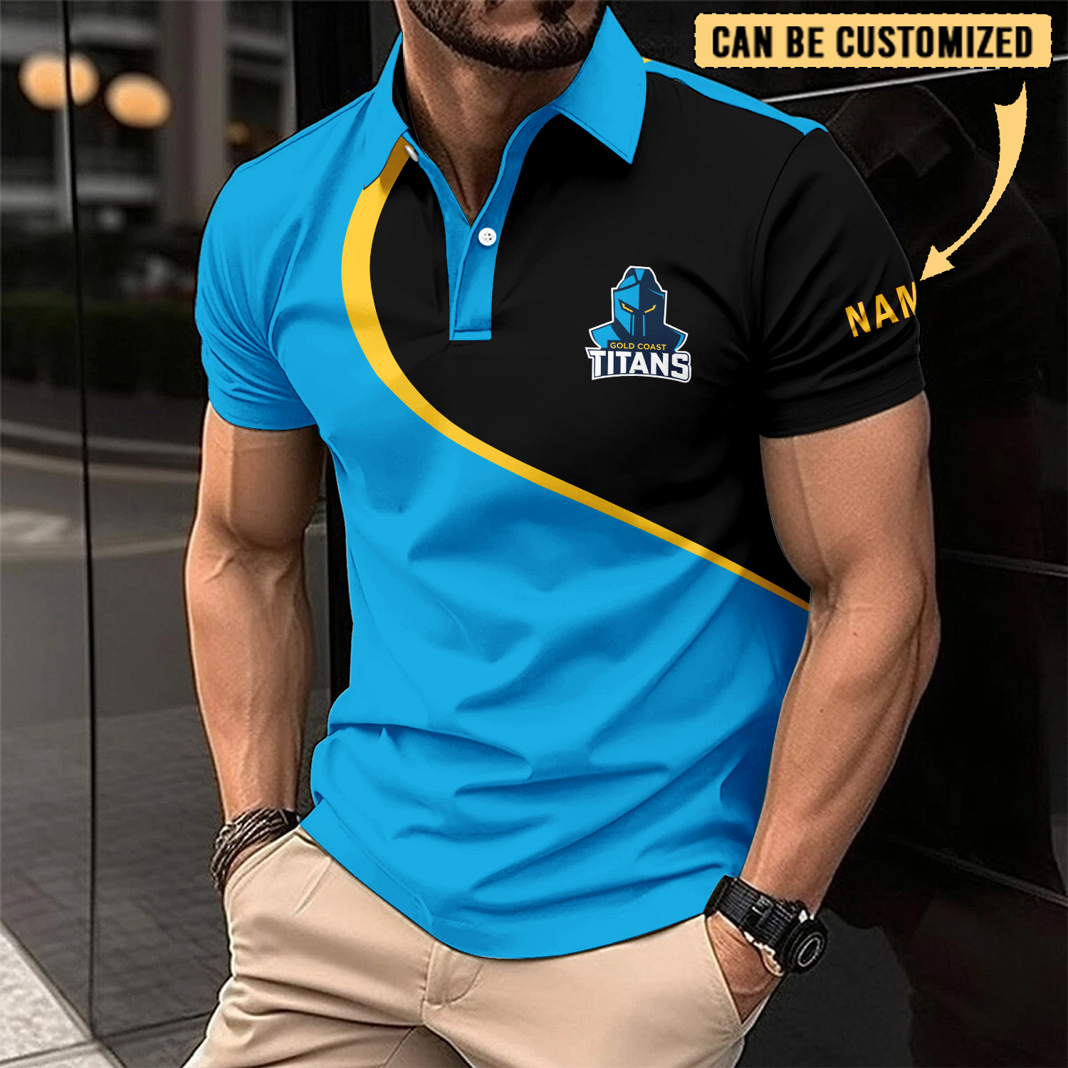 Auspiritmerch Gold Coast Titans Personalized Polo Shirt Gift For Fans