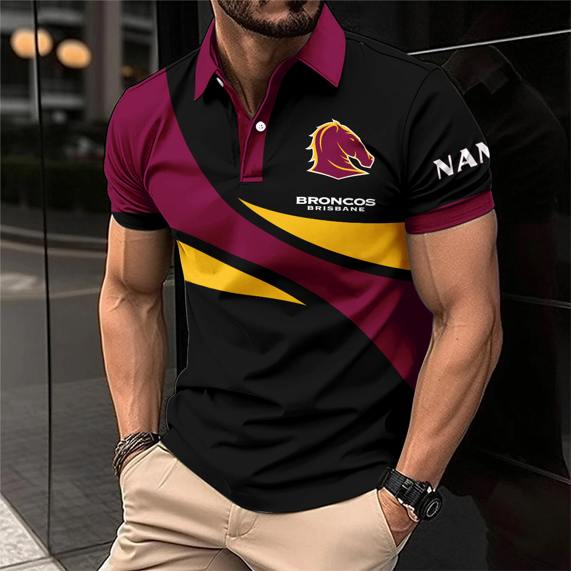 Auspiritmerch Brisbane Broncos Personalized Polo Shirt Gift For Fans