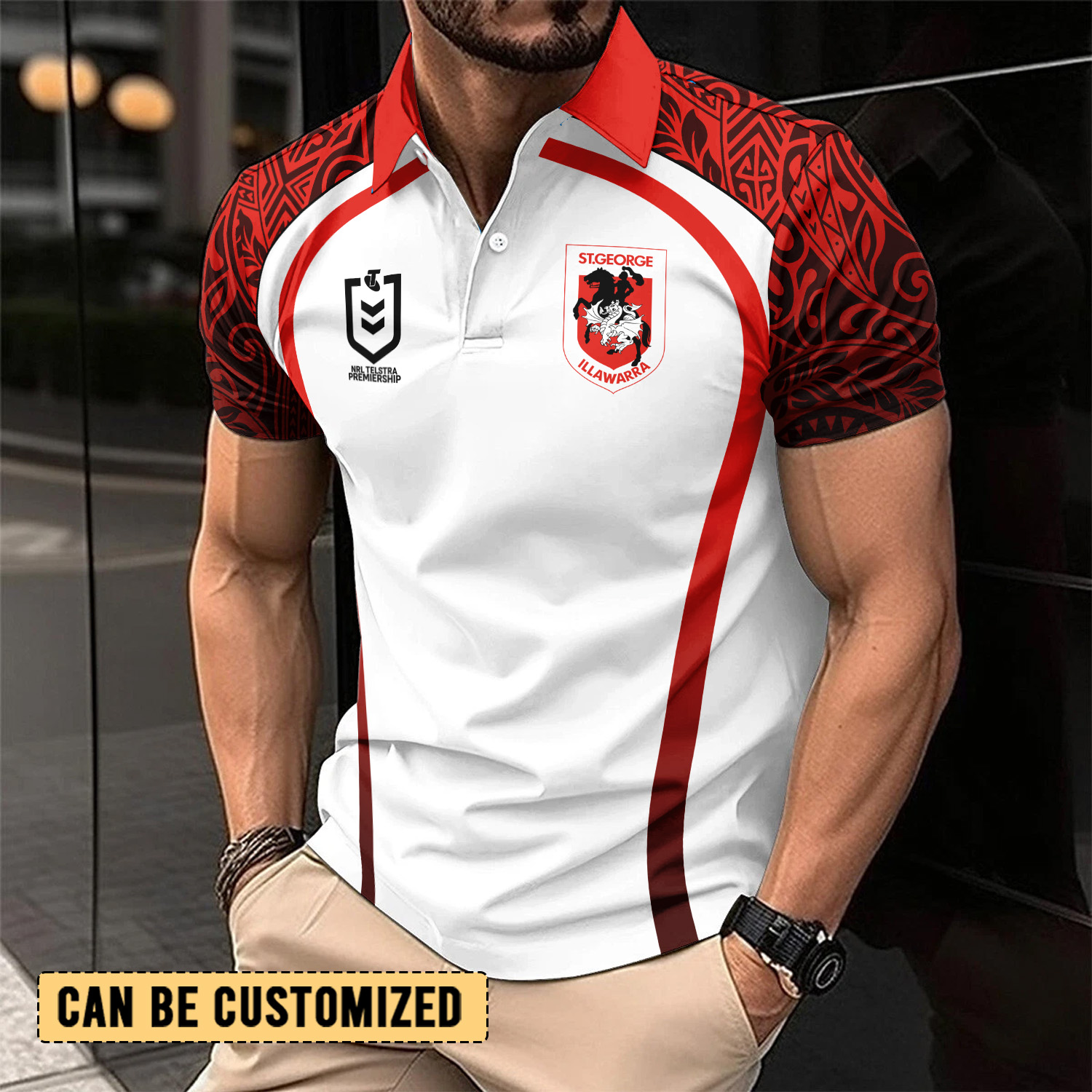 Auspiritmerch St. George Illawarra Dragons Personalized Polo Shirt Gift For Fans