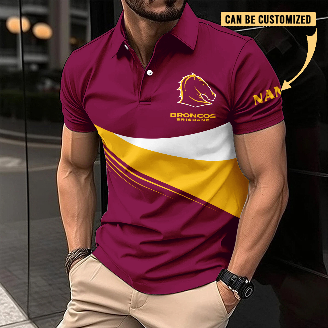 Auspiritmerch Brisbane Broncos Personalized Polo Shirt Gift For Fans