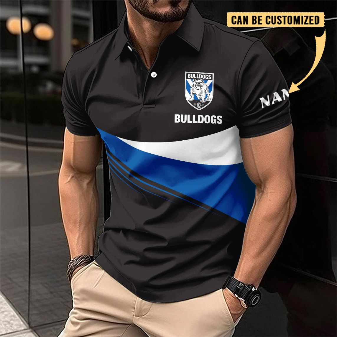 Auspiritmerch Canterbury-Bankstown Bulldogs Personalized Polo Shirt Gift For Fans