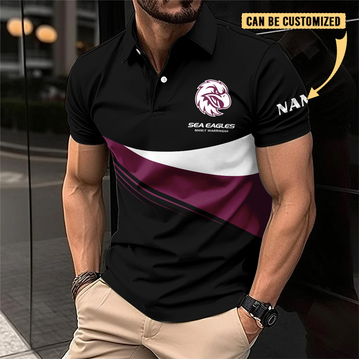 Auspiritmerch Manly Warringah Sea Eagles Personalized Polo Shirt Gift For Fans