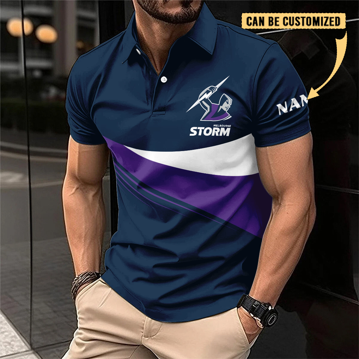 Auspiritmerch Melbourne Storm Personalized Polo Shirt Gift For Fans