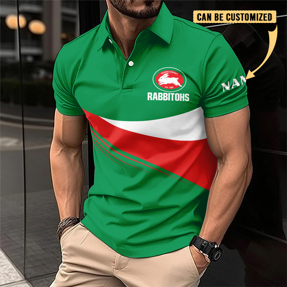 Auspiritmerch South Sydney Rabbitohs Personalized Polo Shirt Gift For Fans