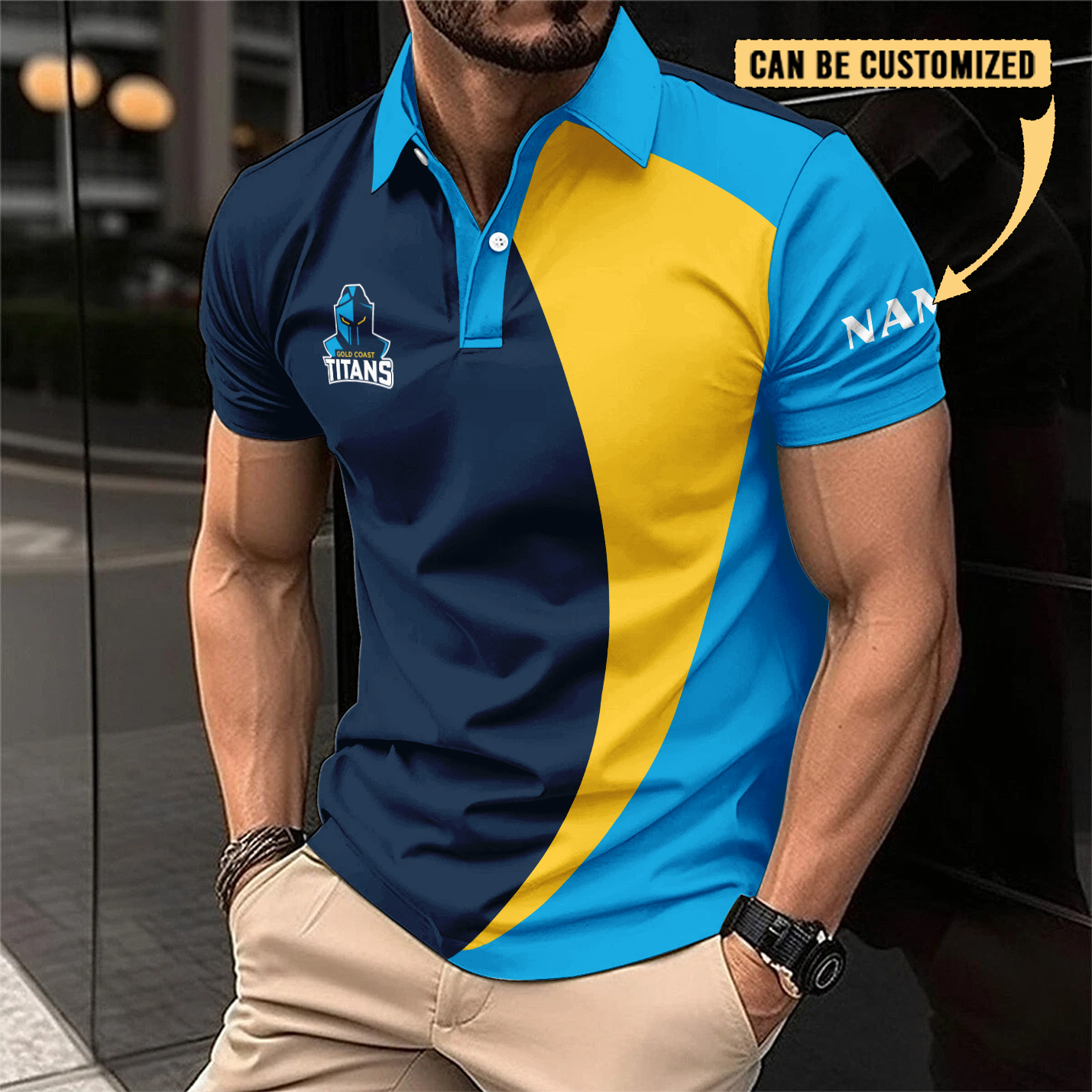 Auspiritmerch Gold Coast Titans Personalized Polo Shirt Gift For Fans