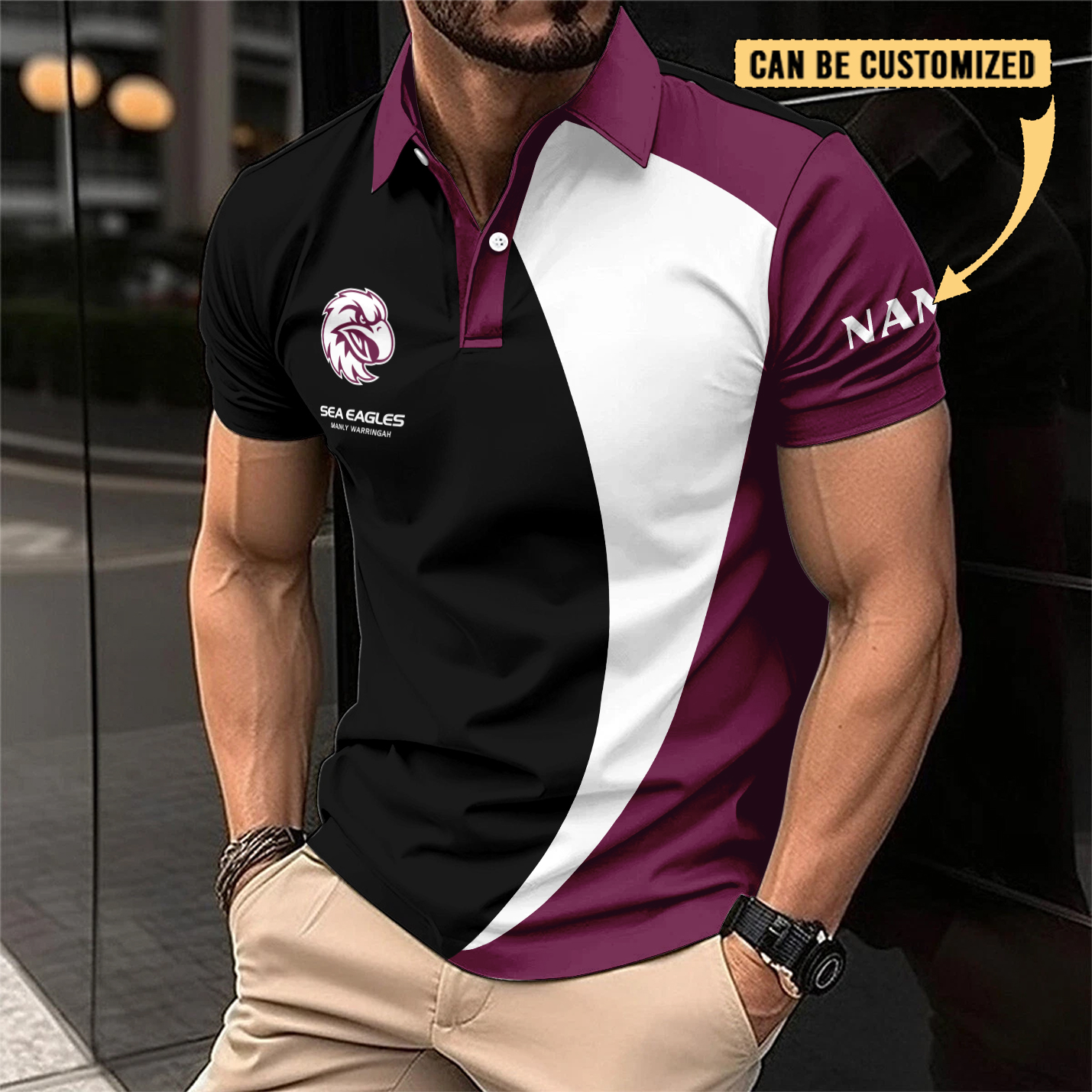 Auspiritmerch Manly Warringah Sea Eagles Personalized Polo Shirt Gift For Fans