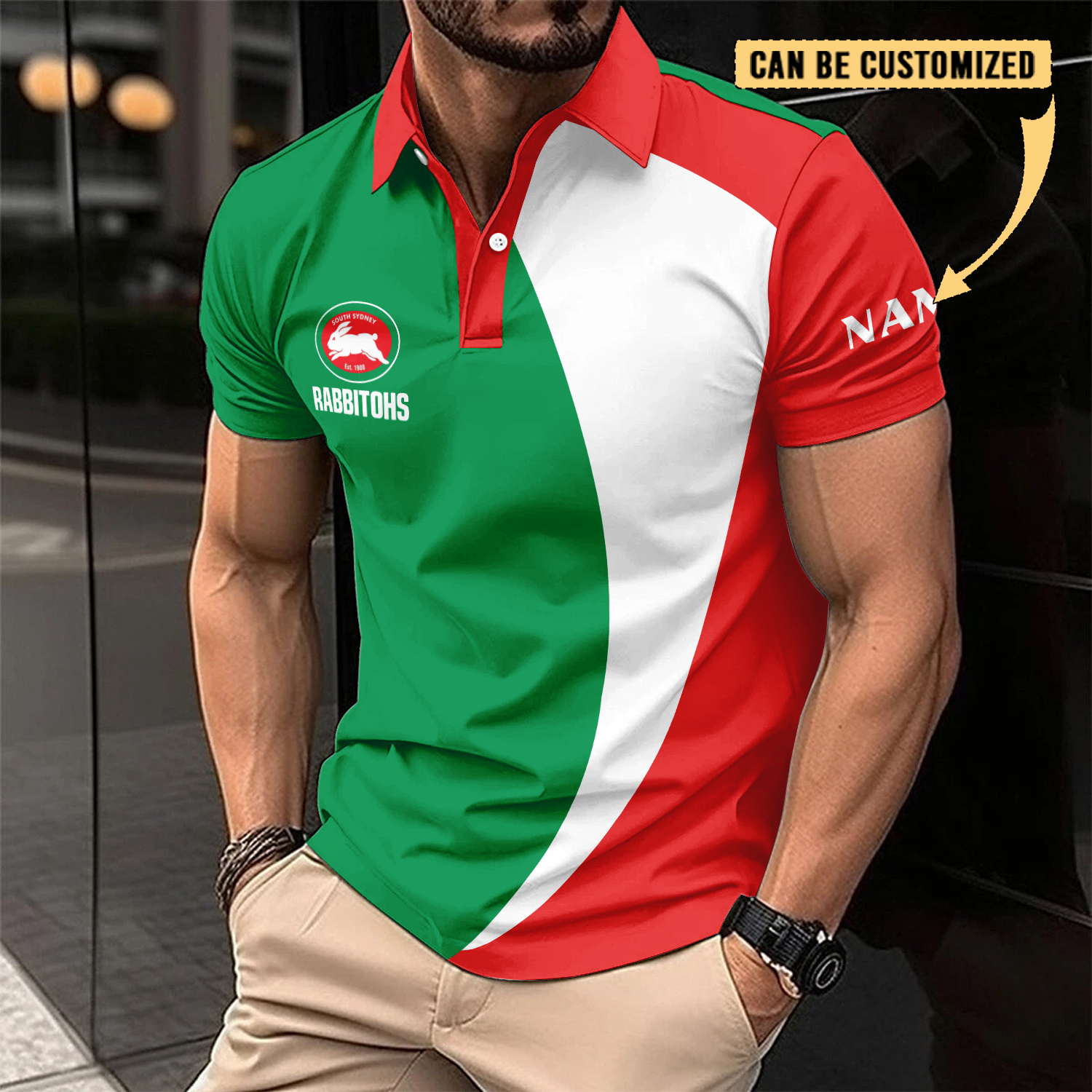 Auspiritmerch South Sydney Rabbitohs Personalized Polo Shirt Gift For Fans
