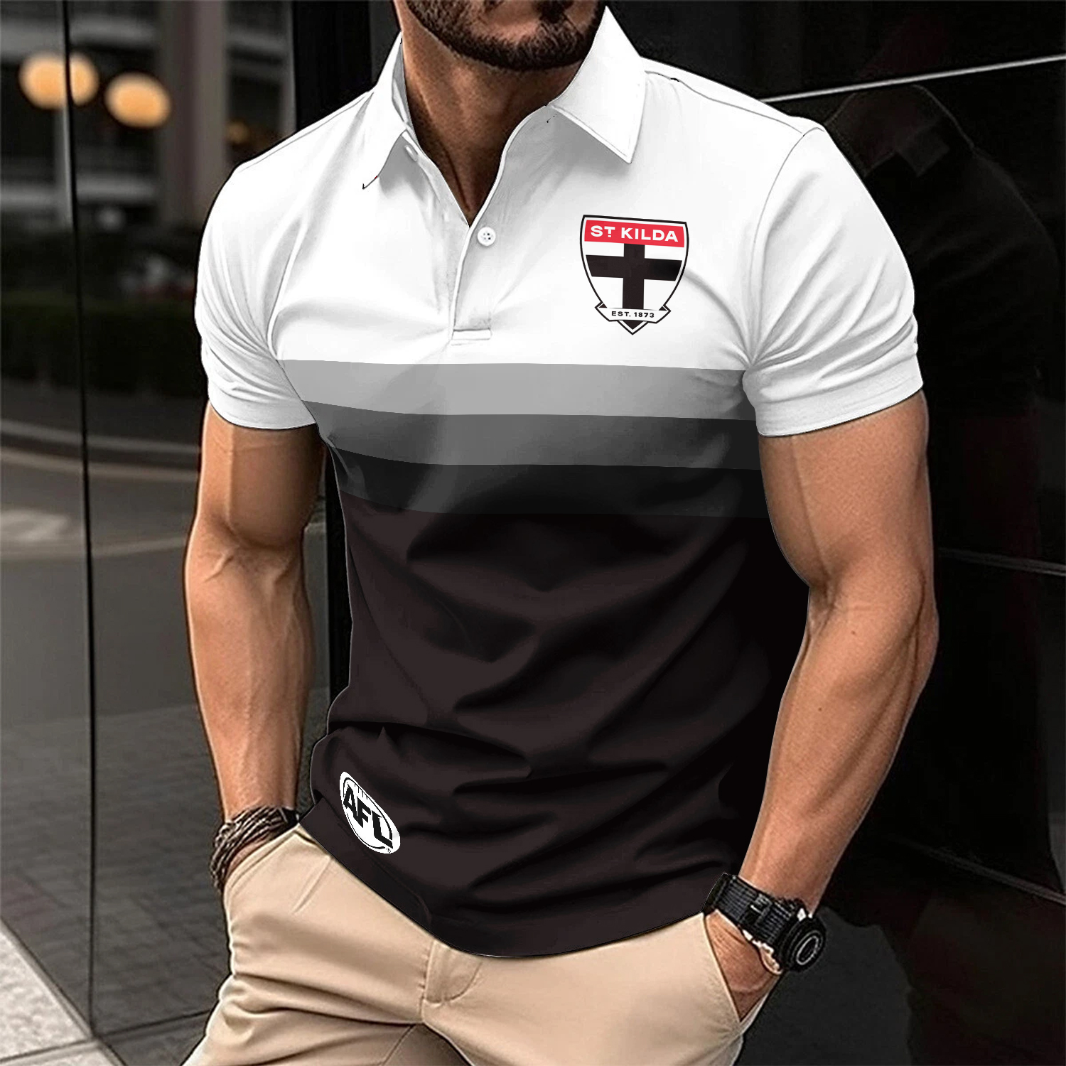 Auspiritmerch St Kilda Saints Personalized Polo Shirt Gift For Fans