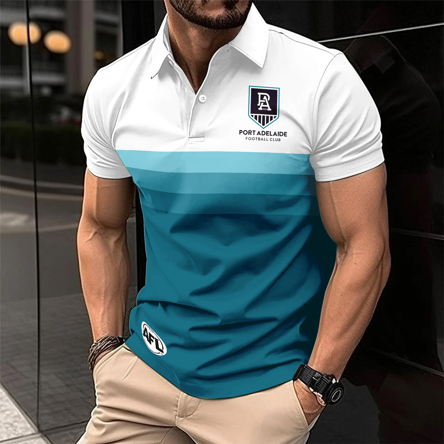 Auspiritmerch Port Adelaide Personalized Polo Shirt Gift For Fans