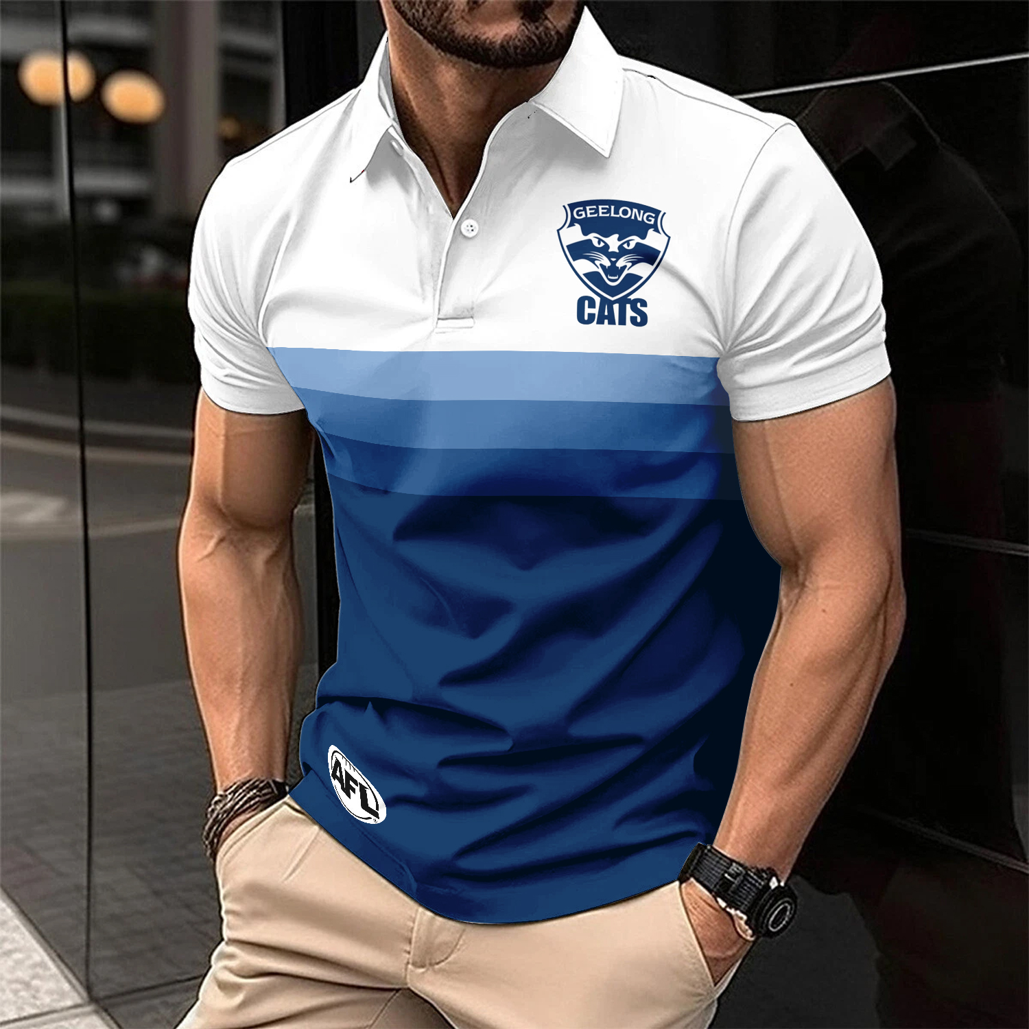 Auspiritmerch Geelong Cats Personalized Polo Shirt Gift For Fans