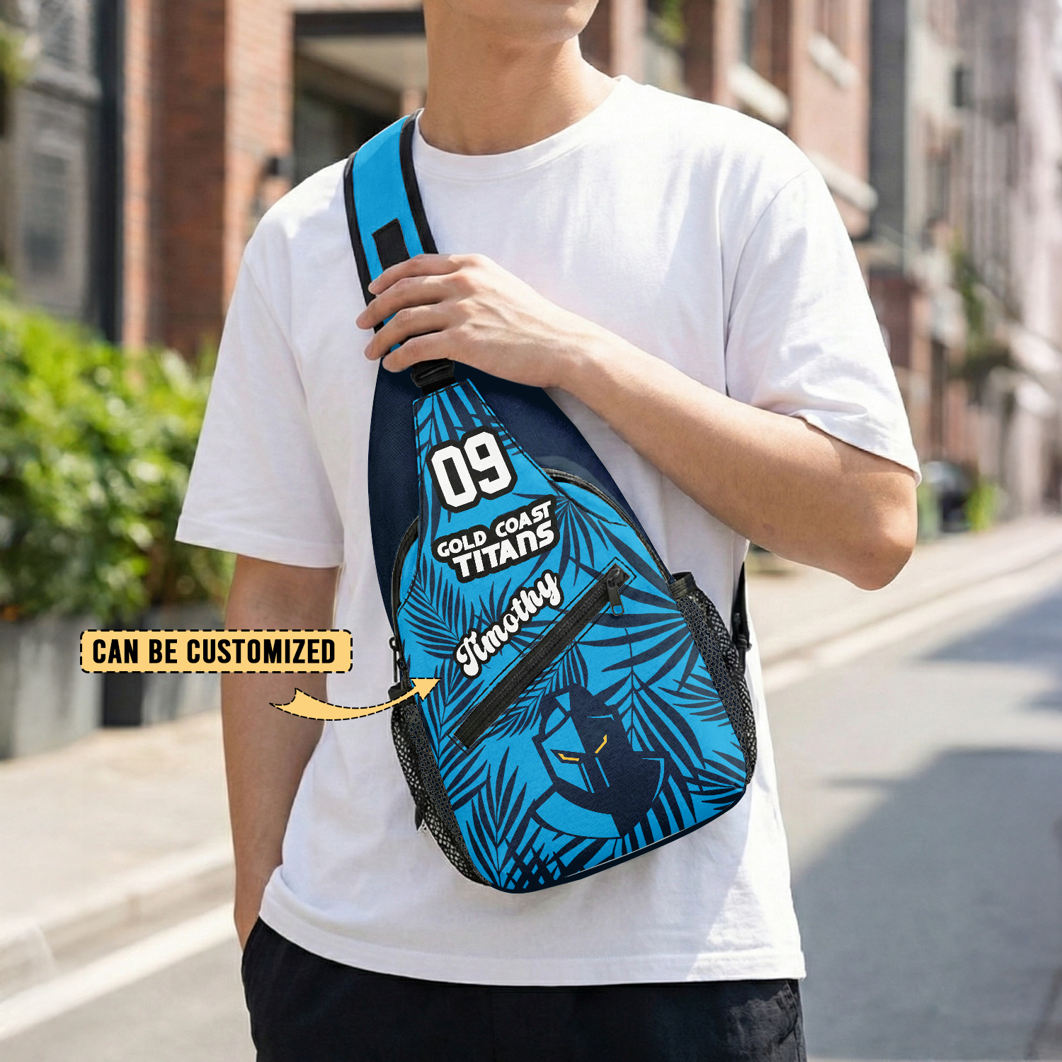 Auspiritmerch Gold Coast Titans Personalized Sling Bags Gift For Fans