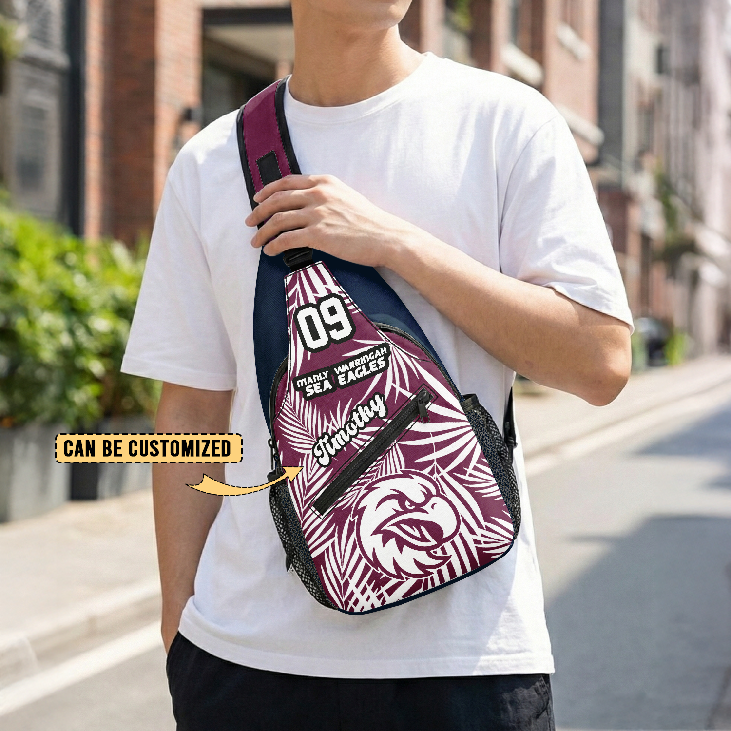 Auspiritmerch Manly Warringah Sea Eagles Personalized Sling Bags Gift For Fans