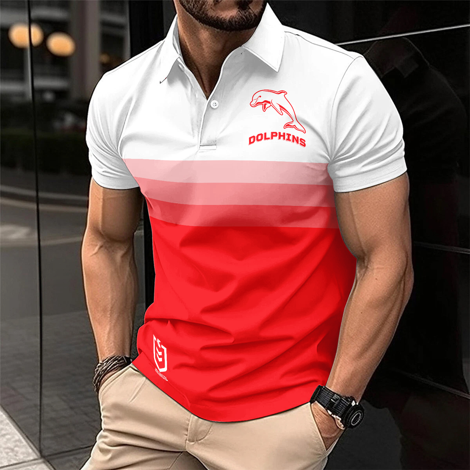 Auspiritmerch Dolphins Personalized Polo Shirt Gift For Fans