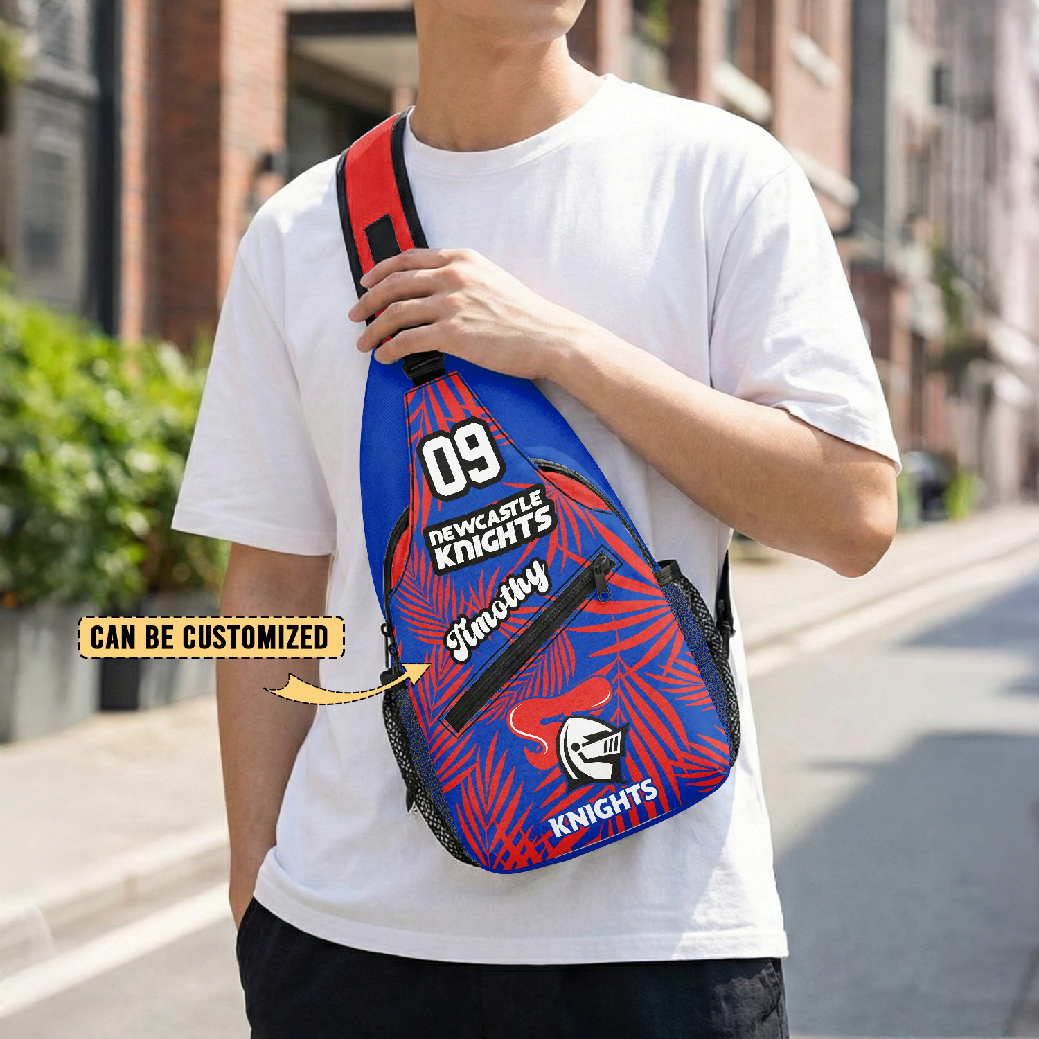 Auspiritmerch Newcastle Knights Personalized Sling Bags Gift For Fans