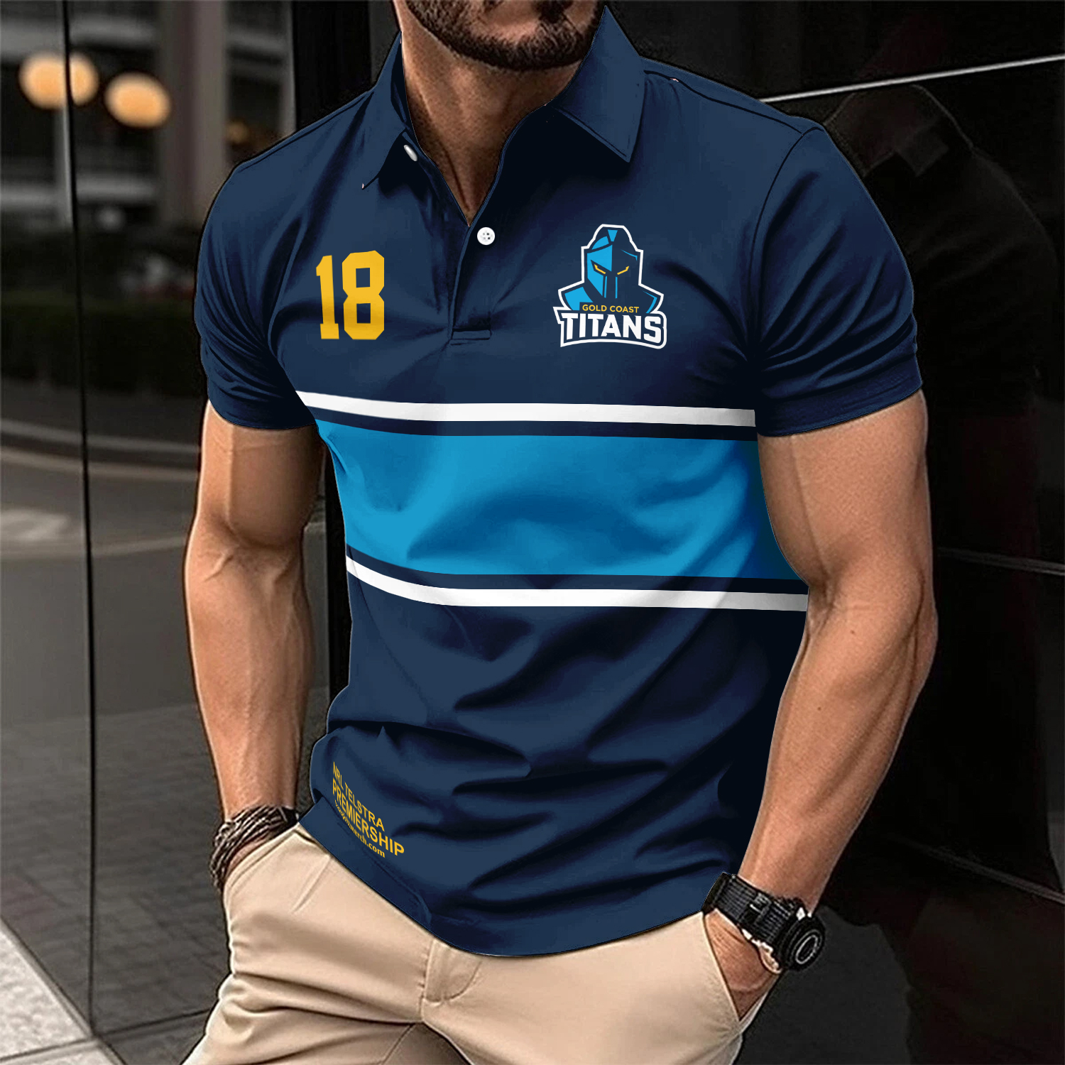 Auspiritmerch Gold Coast Titans Personalized Polo Shirt Gift For Fans