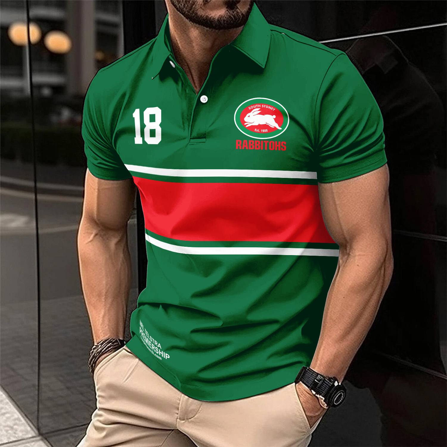 Auspiritmerch South Sydney Rabbitohs Personalized Polo Shirt Gift For Fans