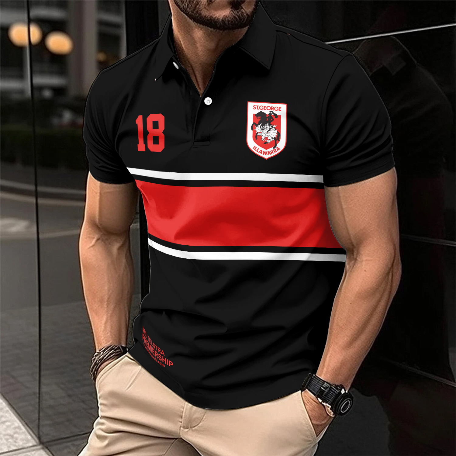 Auspiritmerch St. George Illawarra Dragons Personalized Polo Shirt Gift For Fans