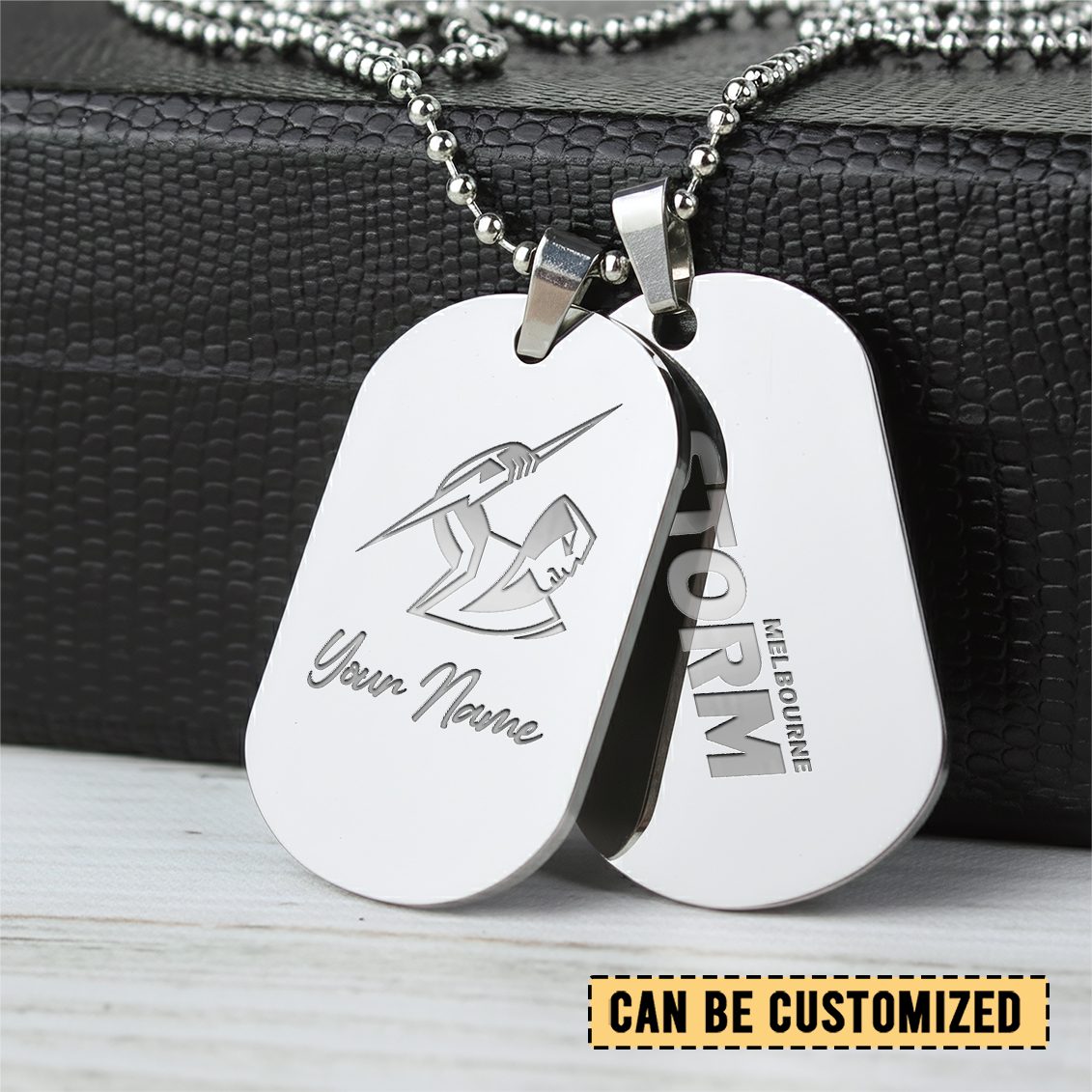 Auspiritmerch Melbourne Storm Personalized Necklace Dog Tag For Fans