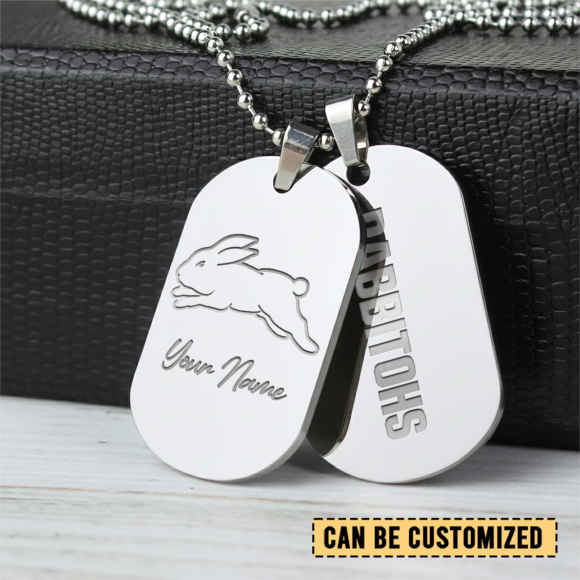 Auspiritmerch South Sydney Rabbitohs Personalized Necklace Dog Tag For Fans